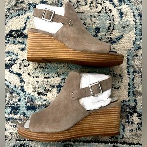 Sole Society Ceiliah Suede Slingback Wedge